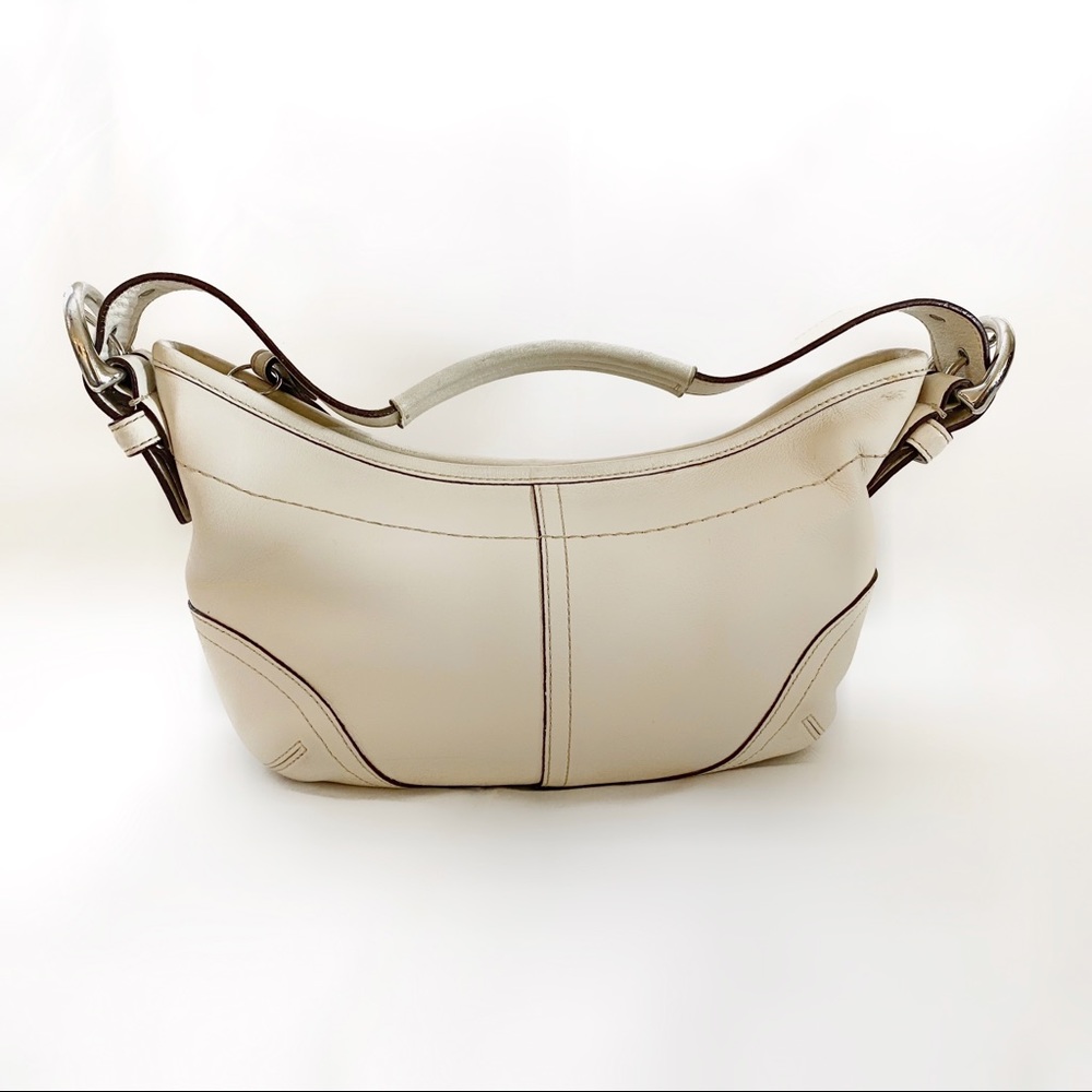 COACH Ivory Leather SoHo Boho Handbag